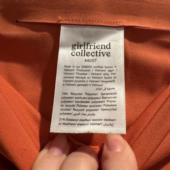 girlfriend collective | burnt orange women’s athletic leggings sz S - Picture 5 of 9
